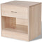 Bedside Cabinets With Drawer (2 Pcs) - Oak Colour