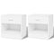 Bedside Cabinets With Drawer (2 Pcs) - White