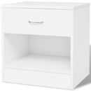 Bedside Cabinets With Drawer (2 Pcs) - White