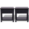 Bedside Cabinets Wood (2 Pcs) - Black