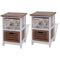 Bedside Cabinets Wood (2 Pcs)