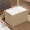Beige Small Foldable Canvas Storage Box