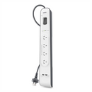 Belkin 4 OUtlet Surge Protector With 2m Cord with 2 USB Ports (2.4A)