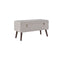 Bench With Storage Grey Compartment 80 Cm Velvet