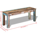 Bench Solid Reclaimed Wood 110 x 35 x 45 Cm