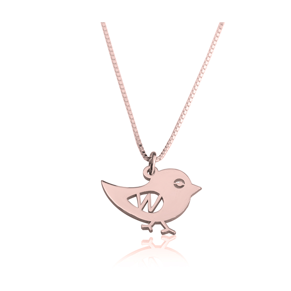 Bird Initial Necklace
