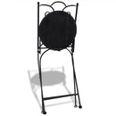 Bistro Table 60 Cm Mosaic With 2 Chairs - Blue / White