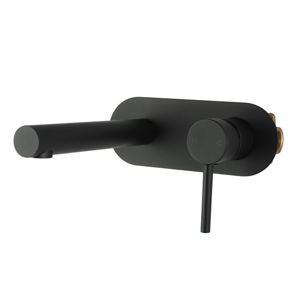 Bathtub Basin Mixer Water Spout Set Brass Round Shower Tap Black
