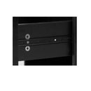 Black Bedside Table Rgb Led Drawers Nightstand High Gloss
