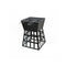 Black Fire Pit Square Log Patio Garden Heater Top Bbq Camping
