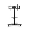 Black Floor Tv Stand Bracket Height Adjustable Mount Swivel