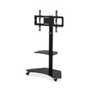 Black Floor Tv Stand Bracket Height Adjustable Mount Swivel