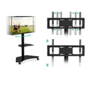 Black Floor Tv Stand Bracket Height Adjustable Mount Swivel