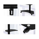 Black Floor Tv Stand Bracket Height Adjustable Mount Swivel