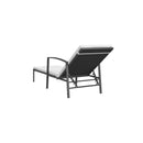 Black Garden Sun Lounger With Cushion Poly Rattan