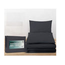 Black King Luxury Classic Bed Duvet Doona Quilt Cover Set