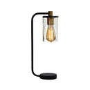 Black Metalware Aged Brass Table Light