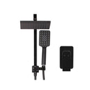 Black Rain Shower Head Mixer Square Handheld