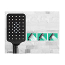 Black Rain Shower Head Mixer Square Handheld