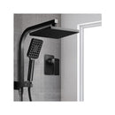 Black Rain Shower Head Mixer Square Handheld
