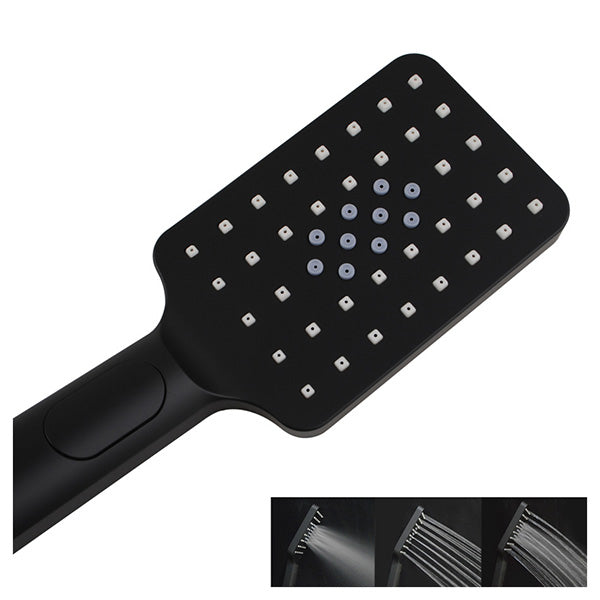 3 Mode Handheld Shower Head Bathroom Sprayer Hand Held Black