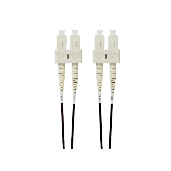 Black Sc To Sc Om4 Multimode Fibre Optic Patch Cable
