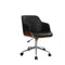 Black Wooden Office Chair Computer Pu Leather Desk Chairs Executive