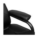 Black Artificial Leather Tv Armchair With Foot Stool
