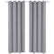 Blackout Curtains with Metal Rings 135 x 245 Cm (2 Pcs) - Grey