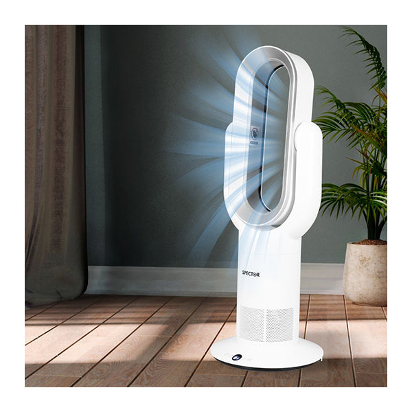 Bladeless Electric Fan Cooler Heater 2 In 1 Air Cool Remote Control