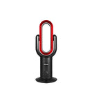 Bladeless Electric Fan Cooler Heater Air Cool Sleep Timer Black Red