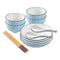 Blue Ceramic Dinnerware Set Of 8