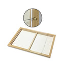Blue Gold Marble Set Of 3 Black Frame Canvas Wall Art