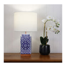 Blue Patterned Ceramic Table Lamp