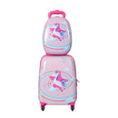 2Pcs Kids Luggage Set Travel Suitcase Child Bag Backpack Unicorn