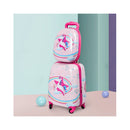 2Pcs Kids Luggage Set Travel Suitcase Child Bag Backpack Unicorn