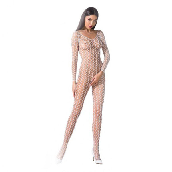 Passion Lingerie Bodystocking BS068 White