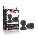 Bondage Fetish Silicone Comfort Nipple Suckers Black Set Of 2