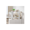 Book Cabinet 80 X 30 X 51 Cm High Gloss White