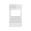 Book Cabinet High Gloss White 100 X 30 X 51 Cm Engineered Wood