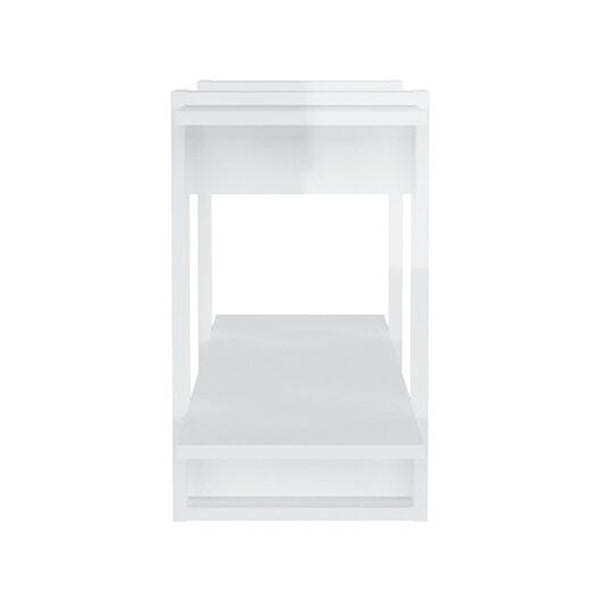 Book Cabinet High Gloss White 100 X 30 X 51 Cm Engineered Wood
