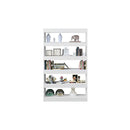 Book Cabinet Room Divider 100 X 30 X 166 Cm High Gloss White