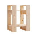 Book Cabinet Room Divider 41 X 35 X 57 Cm Solid Wood Pine