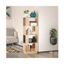 Book Cabinet Room Divider 51 X 25 X 132 Cm Solid Wood Pine