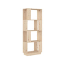 Book Cabinet Room Divider 51 X 25 X 132 Cm Solid Wood Pine