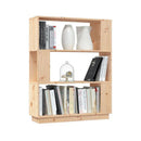 Book Cabinet Room Divider 80 X 25 X 101 Cm Solid Wood Pine