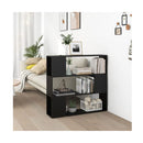 Book Cabinet Room Divider Black 100 X 24 X 94 Cm