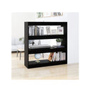 Book Cabinet Room Divider Black 100 X 30 X 103 Cm