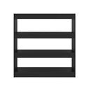 Book Cabinet Room Divider Black 100 X 30 X 103 Cm