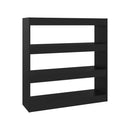 Book Cabinet Room Divider Black 100 X 30 X 103 Cm
